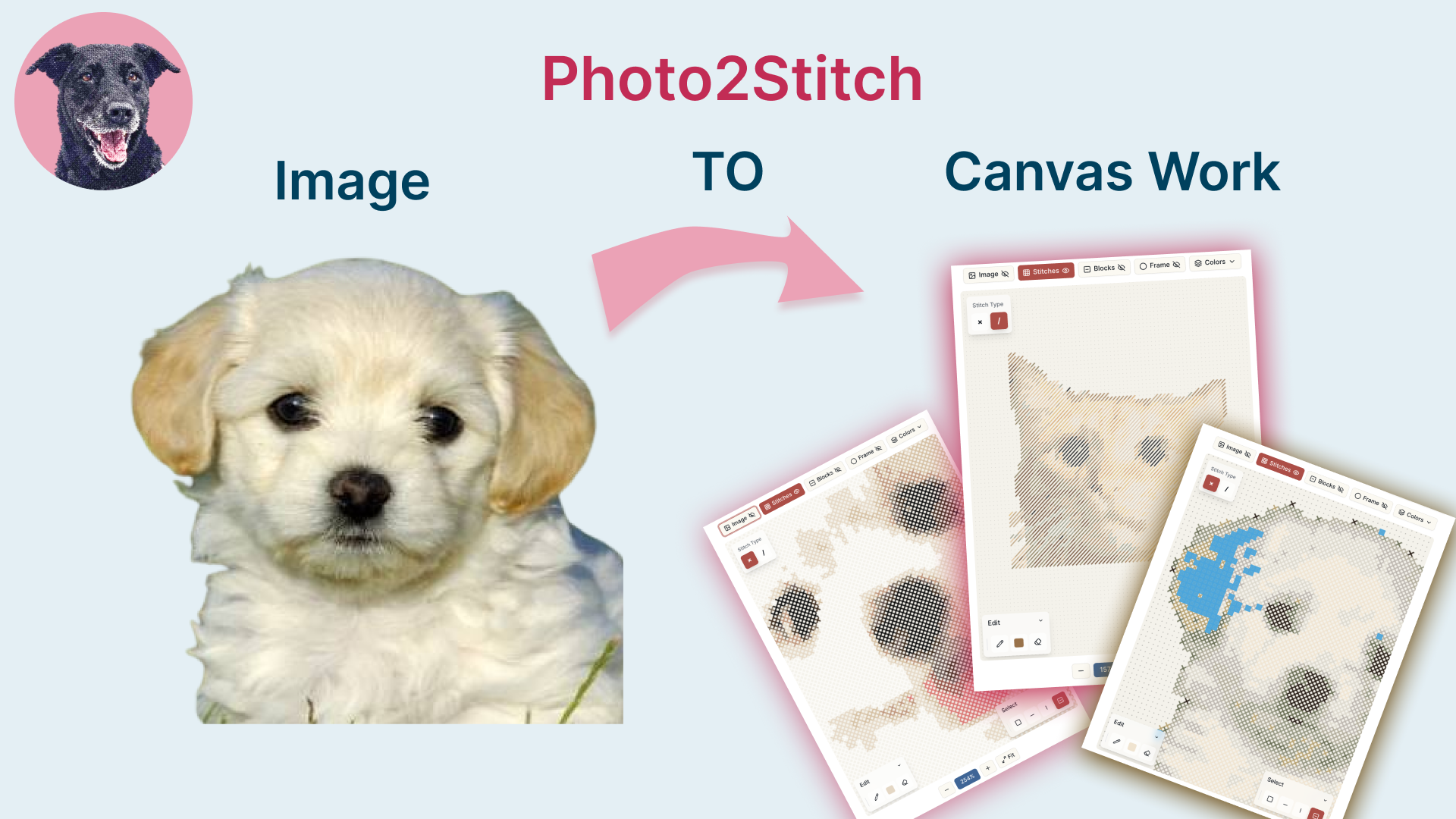 Photo to Canvaswork, Charting a Picture for Canvas Embroidery