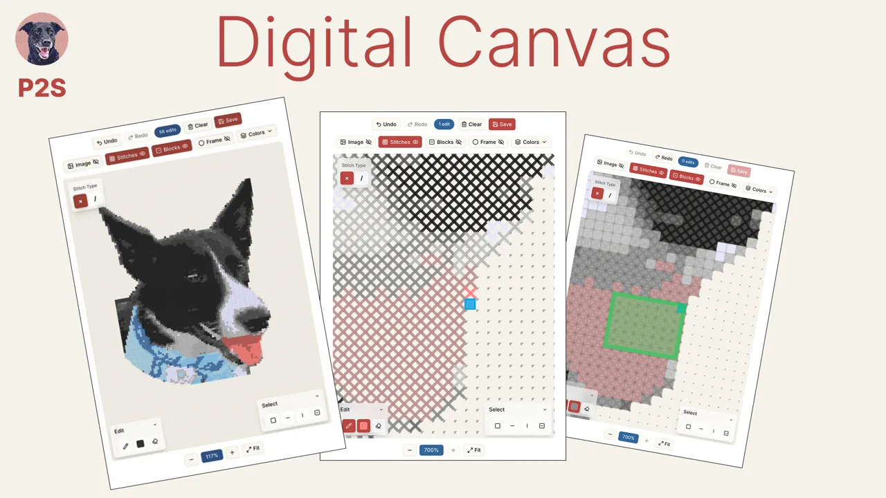 Digital Canvas pattern editing interface